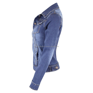 Veste en jean décontractée à manches longues pour femme, coupe-vent automne 2025, boutons, poches, style gothique vintage, imprimé léopard, imperméable, délavée - Product Image 6