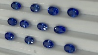 Saphir bleu 100 % naturel, forme ovale, calibré, vente en gros, pierre précieuse lâche multi-reflets pour la fabrication de bijoux
