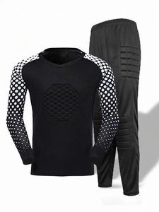 Tenue de gardien de but de football personnalisée pour hommes et enfants, avec protection en mousse, manches longues, haut et pantalon d'entraînement - Product Image 1