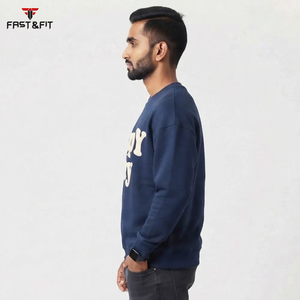 Manufacturers Custom Logo Fleece Unlined <b>Crewneck</b> Winter Acid Wash <b>Men</b> <b>Sweatshirts</b> For Sale - Product Image 3