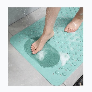แผ่นรองอาบน้ำ PVC เป็นมิตรกับสิ่งแวดล้อม ล้างทำความสะอาดได้ ไม่มีกลิ่น พร้อมจุกดูด - Product Image 4