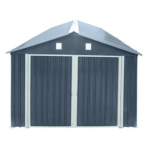 Garage in Metallo 3x6m con Doppie Porte e Ingresso Laterale, Altezza Massima 2,4m TMG MS1020B - Product Image 2
