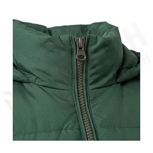 Hooded Quilted Waterproof <b>Bubble</b> Jacket Black Full Sleeve Winter Windproof Cotton Shell Knitted Fabric Polyester Filling Stand - Product Image 4