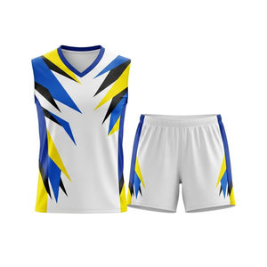 Conjunto de Uniforme de Voleibol con Camiseta sin Mangas y Pantalones Cortos con Degradado de Color, Uniforme de Competición de Poliéster para Entrenamiento de Equipos Juveniles - Product Image 2