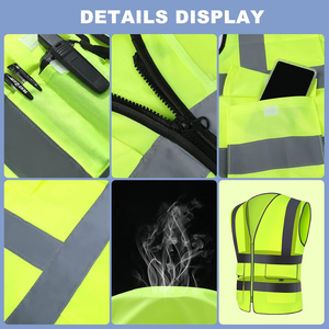 High Visibility Breathable Quick Dry <b>Waterproof</b> Safety Vest <b>Work</b> Coverall Reflective Workwear Industrial Protection | OEM - Product Image 5
