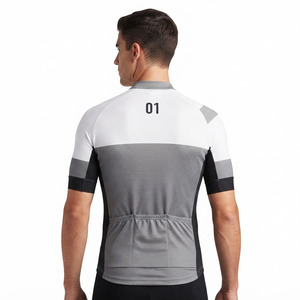 Maillot de cyclisme pour hommes personnalisé par sublimation, maillot de course sur route zippé pour hommes, maillot de cyclisme montagne à col montant pour hommes - Product Image 2