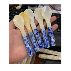 Vietnam Handmade Natural Seashell Spoon Mother of Pearl Dessert Spoon Decorative Tableware <b>Wholesale</b> Supply - Product Image 2