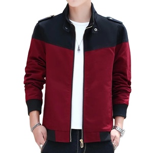 Hommes High Street Style hiver Outwear nouveau printemps automne Patchwork Bomber veste décontracté toile coupe-vent col montant manteau - Product Image 1