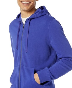 Nouveau design, service OEM, sweat à capuche zippé confortable pour homme, 100% coton, manches longues, col tombant, couleur unie, Bangladesh - Product Image 3