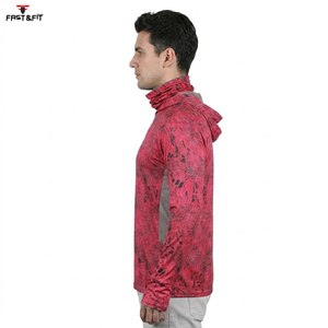Sudadera con Capucha para Pesca, Sublimada, de Poliéster, de Secado Rápido, Personalizada, Ligera, con Protección Solar y Manga Larga, para Senderismo y Pesca al Aire Libre - Product Image 3