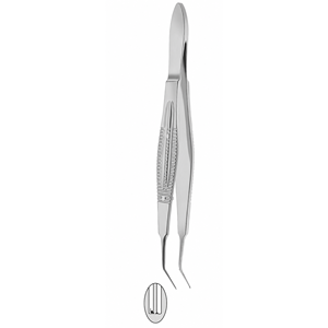 Pinzas Microquirúrgicas Anguladas Hoffer-McPherson de Acero Inoxidable, Instrumento Quirúrgico Manual de Primera Calidad - Product Image 3
