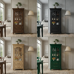 Vitrine de présentation en forme de violoncelle pour hôtel de charme, en bois massif et verre, mobilier de club sur mesure, OEM - Product Image 3