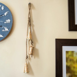 Campana Colgante Decorativa de Cobre Vintage Portátil GLOSSY TOUCH ART, Grabada a Mano, Estilo Contemporáneo - Product Image 4