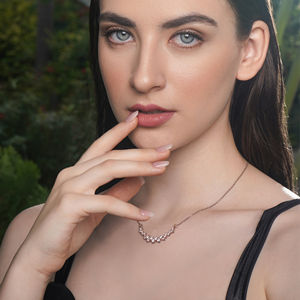 Exquisito Collar con Colgante de Diamantes en Plata de Ley 925 Chapada en Oro Rosa, Joyería de Lujo para Mujer, Regalo de Compromiso, Diseño Elegante - Product Image 3