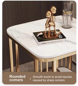 Modern Iron Rock Slab Edge Foldable Durable <b>Small</b> <b>Coffee</b> <b>Table</b> for Balcony Living Room Household Unit Simple Suspended - Product Image 4