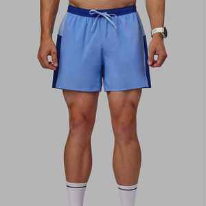 Shorts décontractés pour hommes personnalisés, couleur unie, séchage rapide, taille élastique, taille mi-haute, sportifs, tissés 100% coton, avec cordon de serrage, 160g - Product Image 1