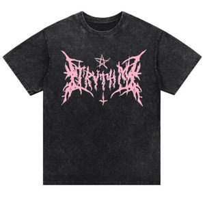 เสื้อยืดแขนสั้นลายกราฟฟิตี Lightning Graffiti Font Ringer ผู้ชาย ผ้าฝ้าย 100% เป็นมิตรกับสิ่งแวดล้อม แห้งเร็ว สไตล์ไฮสตรีท เรโทร - Product Image 1