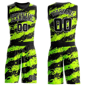 Ensemble de vêtements de sport respirants, à séchage rapide et confortables, kit uniforme de basketball personnalisé en gros, ensemble maillot et short imprimé par sublimation - Product Image 6
