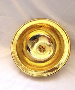 Handcrafted Brass Wash <b>Basin</b> Luxury Bathroom Countertop Vanity Sink Premium Decorative Durable Hotel Residential Interior Collec - Product Image 5