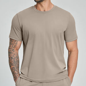 Camiseta Deportiva de Poliéster para Gimnasio, Manga Corta, Informal, para Hombre, Fitness, Culturismo, Entrenamiento, Verano - Product Image 6