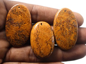 Pierres précieuses naturelles de jaspe Mariyam, cabochons lisses de formes variées pour la fabrication de bijoux, pierres et gemmes aux prix les plus bas, vente en gros - Product Image 3