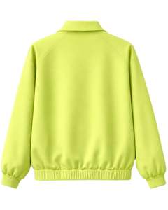 Conjunto Deportivo Personalizado Verde Lima para Mujer, Chaqueta con Cierre y Pantalones Jogger, Ropa Deportiva Casual de Dos Piezas, Atuendo Deportivo Cómodo - Product Image 3