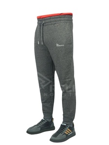 Pantalon de jogging décontracté vintage en molleton brodé à double taille, coupe large, anti-boulochage, respirant, avec revers élastiques, en stock, expédition immédiate - Product Image 1