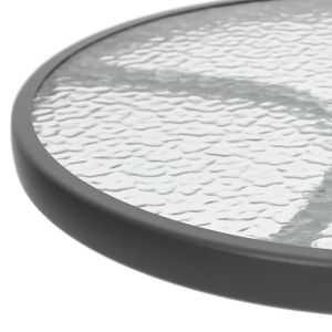 Table de jardin en acier anthracite et verre durable, petite taille, tables d'extérieur - Product Image 4