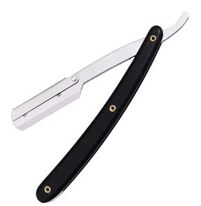 2024 estilo japonés hombres barba afeitado media hoja personalizada Acero inoxidable Rosa maquinilla de afeitar elegante herramienta de peluquero - Product Image 1