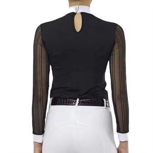 Factory Custom Women Equestrian Show Shirt Premium Horse Riding Performance Top - Product Image 2