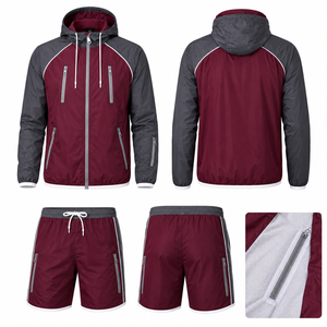 Conjunto de Chaqueta y Pantalones Cortos Deportivos para Hombre, Diseño ODM, Ligero, de Nailon Técnico, con Logotipo Personalizado - Product Image 5