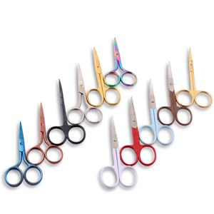 Punta puntiaguda de tijera de acero inoxidable para recortar cejas curvas con logotipo personalizado al por mayor para el cuidado de las uñas y el uso diario - Product Image 3