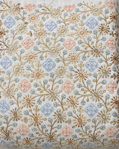 SQ embroidery fabric beaded fabric embroidered silk fabric chiffon fabric abaya fabric kaftan material wholesale export bulk usa - Product Image 3