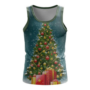 Camiseta sin mangas transpirable personalizada de talla grande con sublimación de tinta y estampado completo para hombre, ropa deportiva de verano para gimnasio - Product Image 5