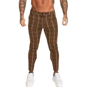 Oem Service Private Labels <b>Plaid</b> High Stretchy Black Plain Dyed Casual Mens Skinny Fit <b>Pants</b> - Product Image 4