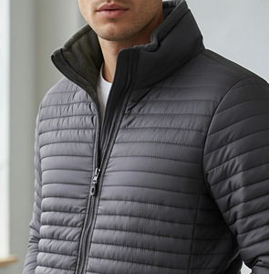 Quilted Bubble Puffer <b>Jackets</b> Lining Bomber Winter OEM <b>Jackets</b> Hiking Travelling Water Resistant Micro-Fleece Windbreaker <b>Jacket</b> - Product Image 5