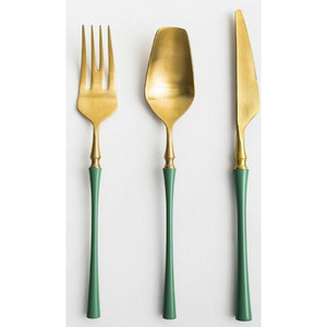 <b>Rose</b> Gold And <b>Black</b> Stainless Steel Cutlery Set Modern PVD Coated Flatware Dor Wedding Hotel And Restaurant Tableware - Product Image 6