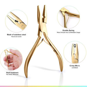 Professional Hair Extension Installation Kit Hair Extension Crimping Pliers Precision <b>Thread</b> <b>Cutter</b> Salon Barber Shears - Product Image 3