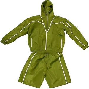 Conjunto de Pantalones Cortos de Nailon Unisex 2026, Hechos a Medida, Conjunto de Dos Piezas con Cremallera de Poliéster y Nailon, Chaqueta Cortavientos y Pantalones Cortos Deportivos para Hombre - Product Image 1
