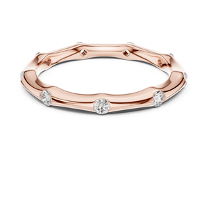 Bague de mariage minimaliste sertie de moissanite, plaquée or 14 carats, en alliage moderne, pour femme, idéale pour un anniversaire - Product Image 5