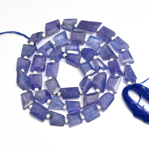 Perles de Tanzanite facettées de qualité AAA+ 6x8mm-7x9mm, pierres précieuses naturelles de Tanzanite, perles roulées fantaisie pour la fabrication de bijoux - Product Image 1