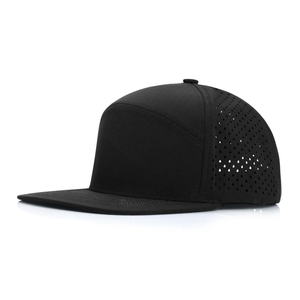 Custom <b>Waterproof</b> Running Hat Men Golf Hat 5 Panel Hat Performance Sport Laser Cut Hole Perforated Trucker Baseball <b>Cap</b> - Product Image 2