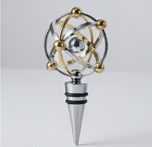 Bouchon de bouteille en argent de style personnalisé, bouchon de vin et de champagne en acier inoxydable, bouchon de bouteille artisanal en métal - Product Image 4