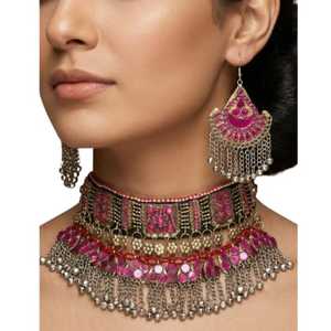 Special Afghan Women's Jewelry <b>Set</b> <b>Crystal</b> Rhinestone Trendy Dangling Ornaments Stainless Steel Craftsmanship for Party Islamic - Product Image 1