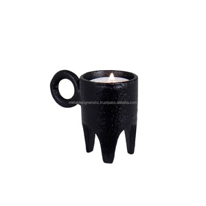 ชุดที่วางถ้วยชาเหล็กหล่อ3ชิ้นตกแต่งบ้านเทศกาลคริสต์มาสสามฟุตสำหรับทานอาหารเย็นโต๊ะบาร์และงานเลี้ยง - Product Image 4