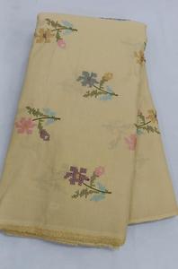 Pure Linen Flower Work Fabric Width 44 Use Dress <b>Kurti</b> Saree Etc. - Product Image 6