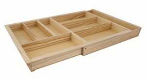 Organisateur de tiroir de cuisine extensible en bambou, plateau à couverts réglable, support de rangement rectangulaire pour ustensiles - Product Image 4