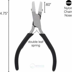 คีมปากจิ้งจกสแตนเลสสองชั้น ขนาด 4.75 นิ้ว 120 มม. สีดำ ด้ามจับแบบสบายมือ พร้อมสปริงสำหรับดัดลวด ทำห่วง งานเครื่องประดับ DIY - Product Image 4