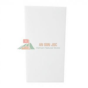 Dalles de marbre blanc poli du Vietnam, pierre blanche cristalline pure pour plans de toilette modernes et revêtements muraux - Product Image 1