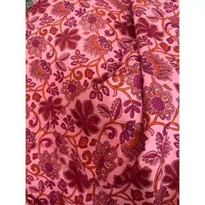 Kimono de algodón con estampado floral Rob tela para camisas de alta calidad a bajo precio en acabado suave diseños florales ropa bloque de mano